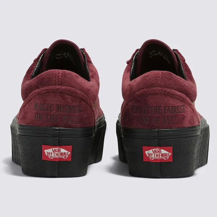 Vans View All Women Disney X Old Skool Stackform Shoes Red
