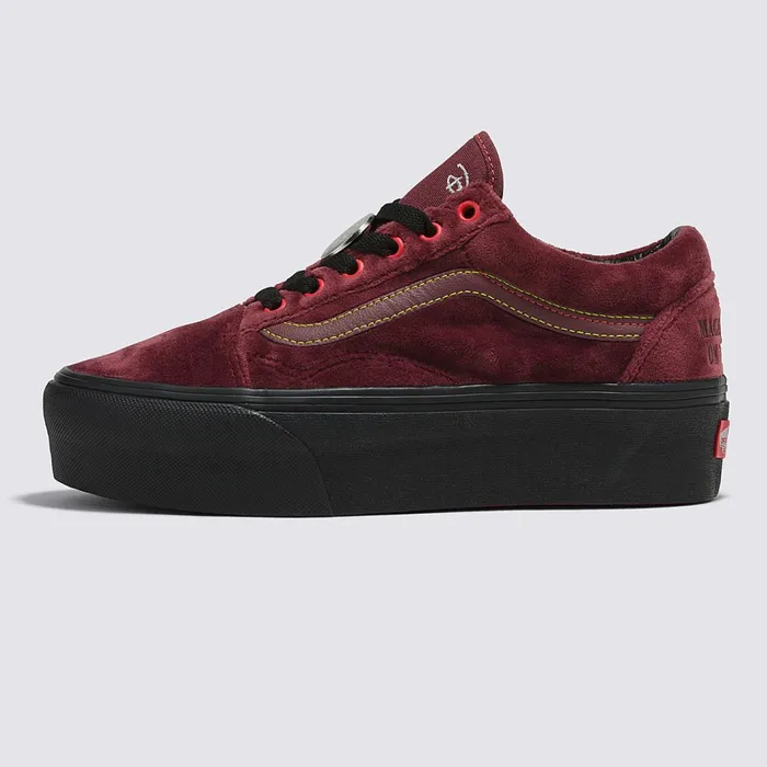 Vans View All Women Disney X Old Skool Stackform Shoes Red