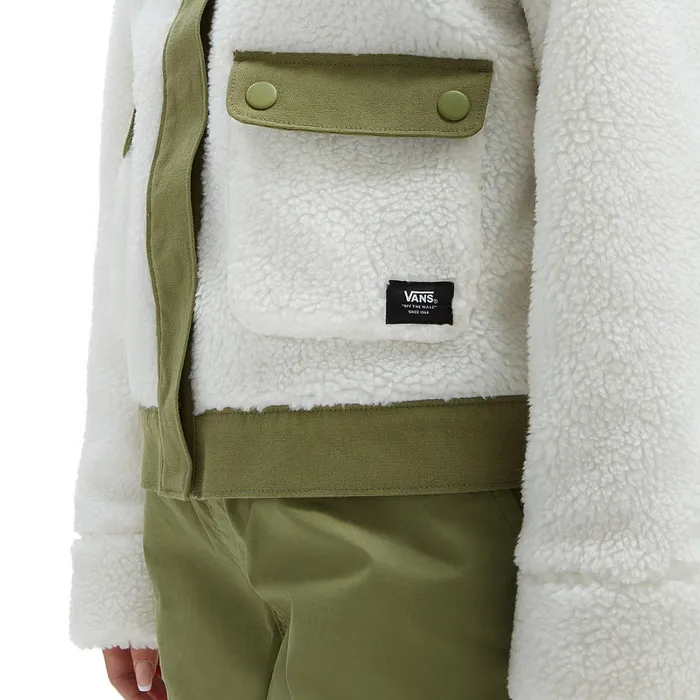 Vans View All Women Tevis Sherpa Fleece Jacket White