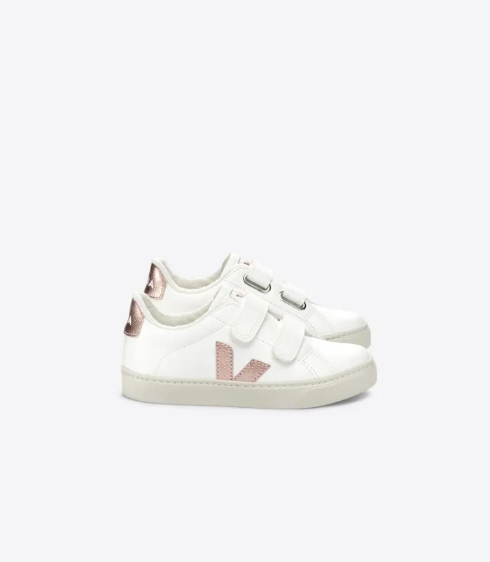 VEJA Esplar Kids ESPLAR FURED CHROMEFREE LEATHER WHITE NACRE