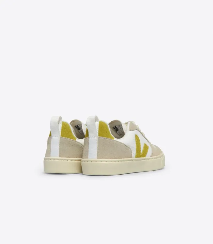 VEJA V10 Kids V10 LACES CHROMEFREE WHITE LIQUOR ALMOND