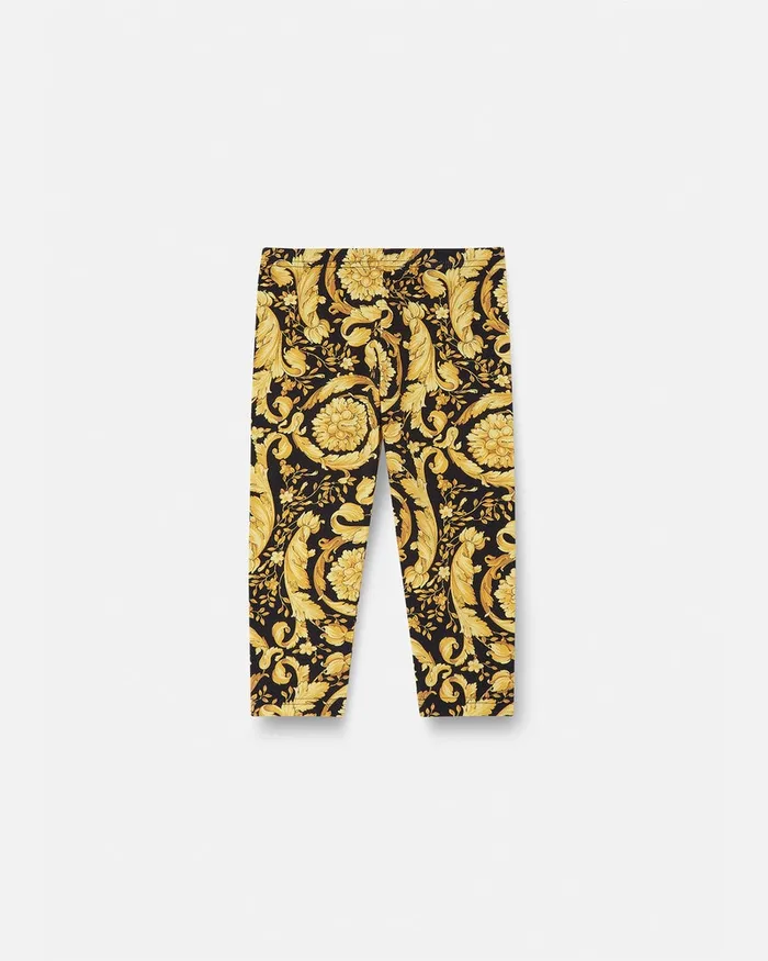 Versace Barocco Baby Leggings Blackprint Kids Pants and Skirts