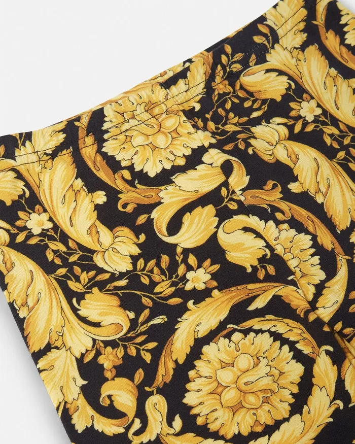 Versace Barocco Baby Leggings Blackprint Kids Pants and Skirts
