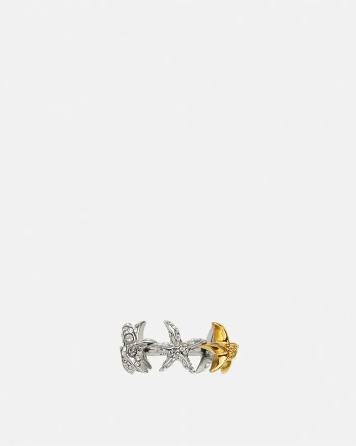 Versace Barocco Sea Ring Silvergold Women Rings