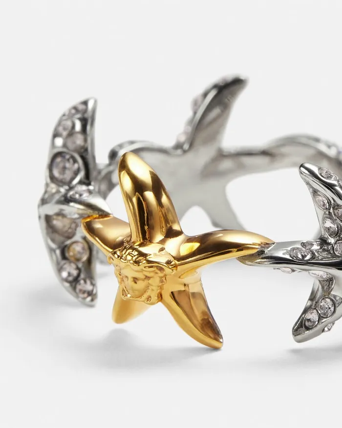 Versace Barocco Sea Ring Silvergold Women Rings
