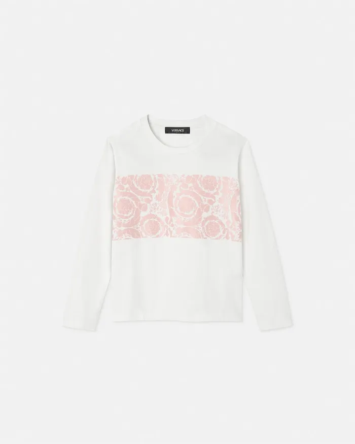 Versace Barocco TShirt Light Pink Kids Shirts and Tshirts