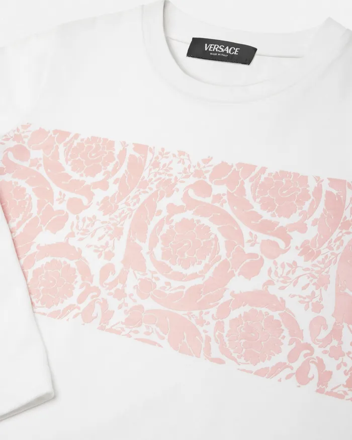 Versace Barocco TShirt Light Pink Kids Shirts and Tshirts