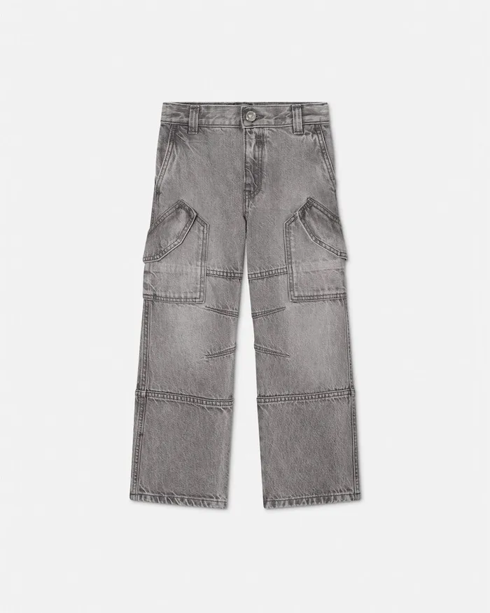 Versace Cargo Jeans Gray Kids Denim
