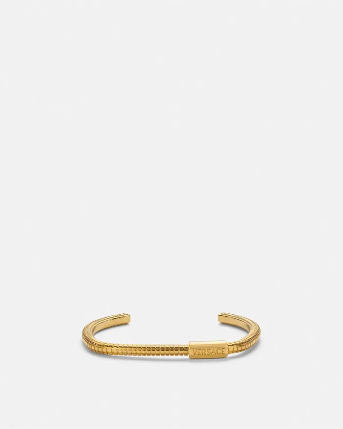 Versace Dylos Cuff Bracelet Light Gold MenWomen Bracelets