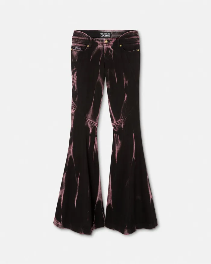 Versace Flared Skinny Jeans Black Women Jeans Couture