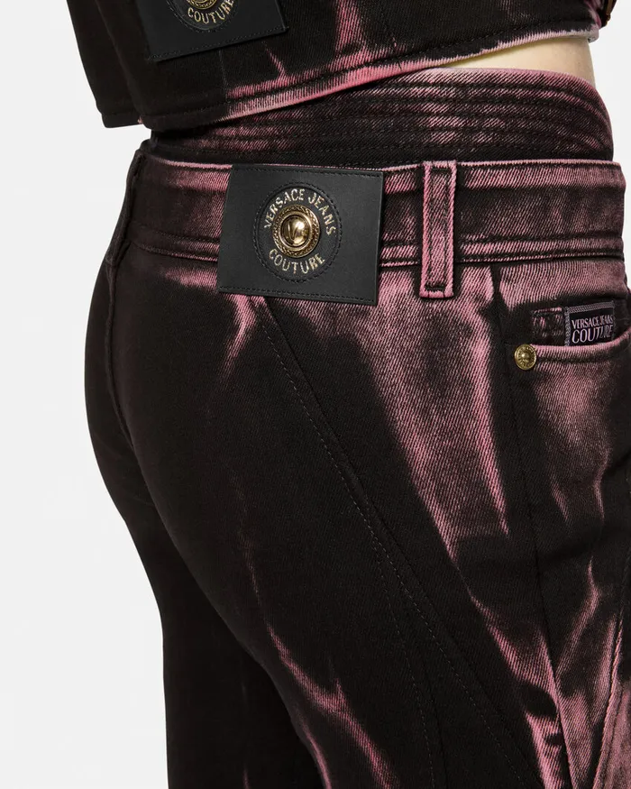 Versace Flared Skinny Jeans Black Women Jeans Couture