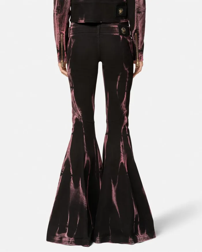 Versace Flared Skinny Jeans Black Women Jeans Couture