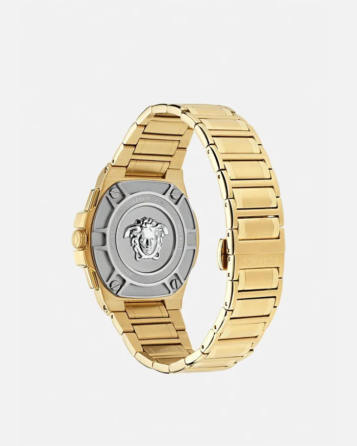 Versace Greca Extreme Chrono Watch Gold Men Watches