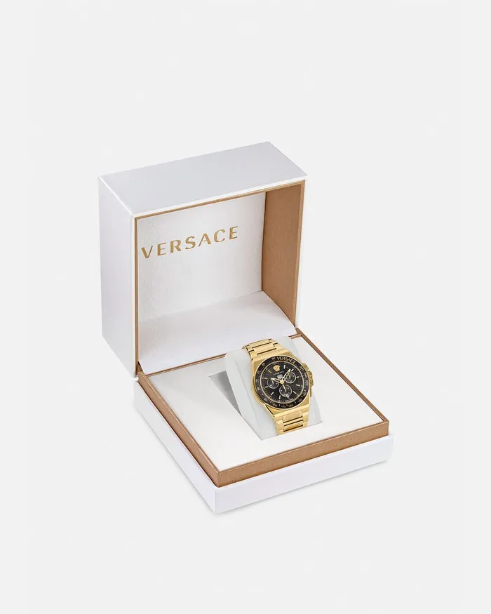 Versace Greca Extreme Chrono Watch Gold Men Watches