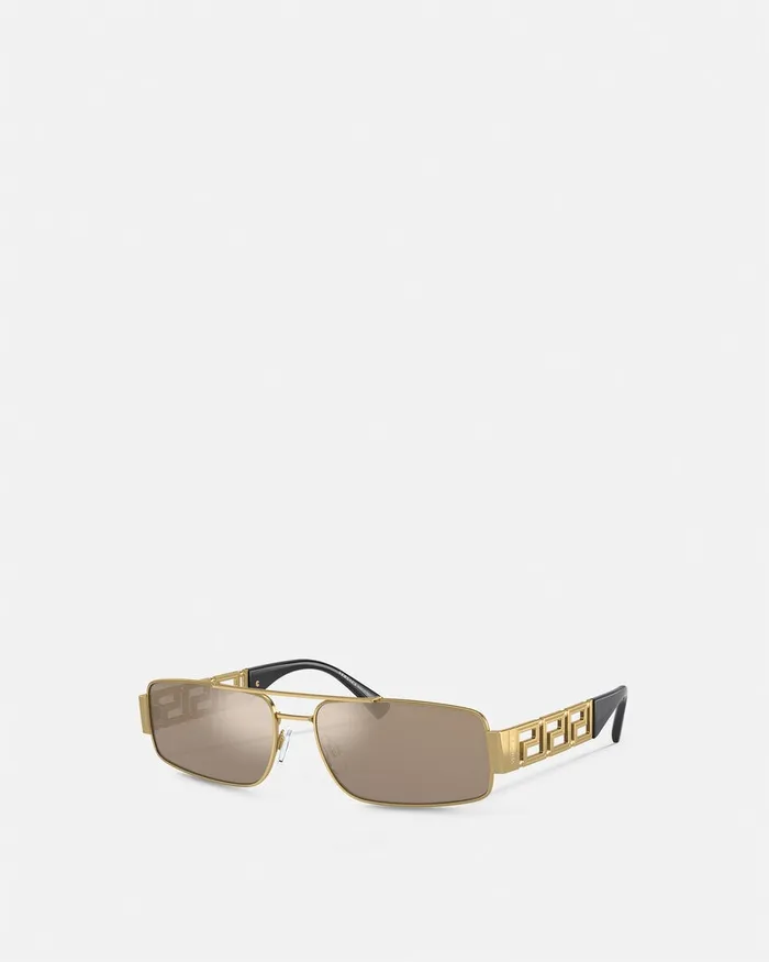 Versace Greca Sunglasses Gold Men Sunglasses