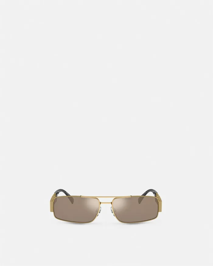 Versace Greca Sunglasses Gold Men Sunglasses