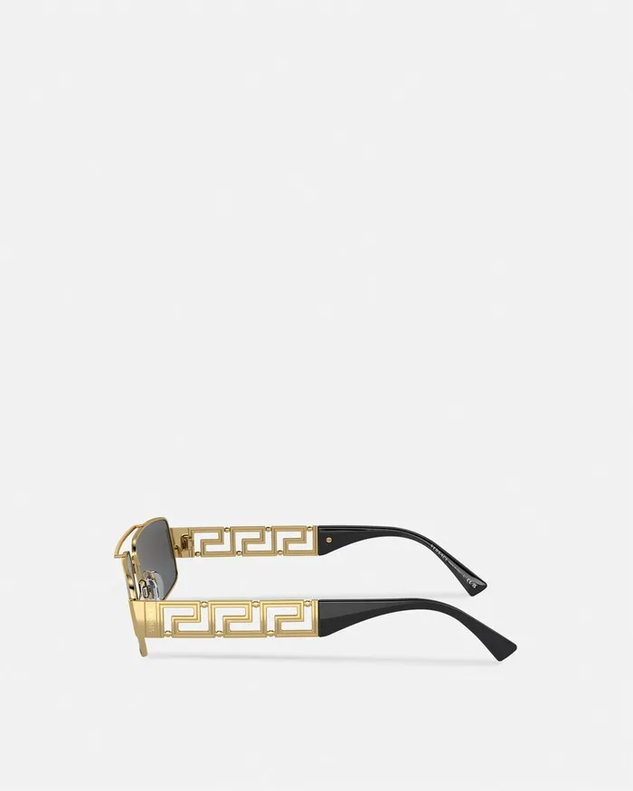 Versace Greca Sunglasses Gold Men Sunglasses
