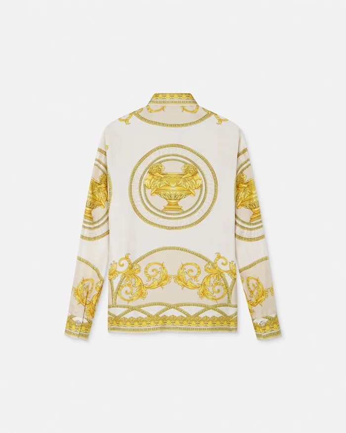 Versace La Coupe Des Dieux Silk Shirt Goldprint Women Shirts and Tops