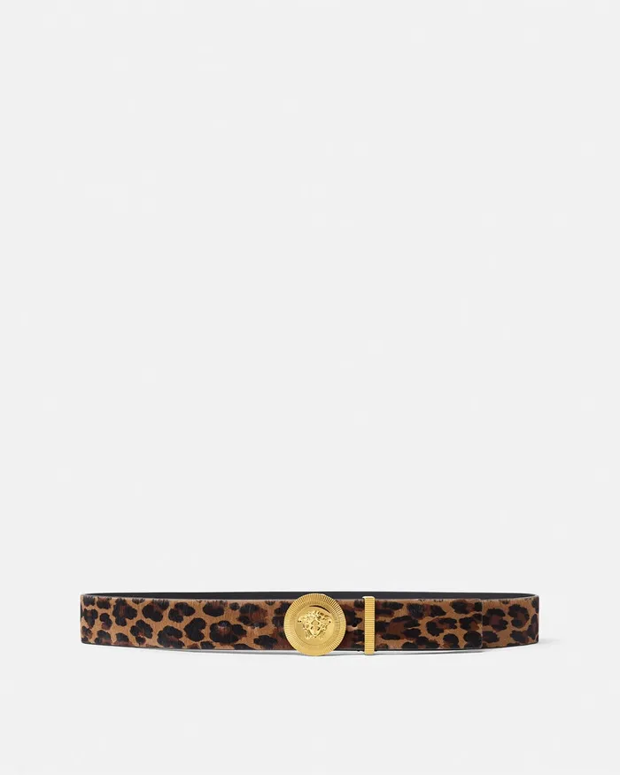 Versace Leopard Medusa Biggie Belt 16034 Animalier Men Belts