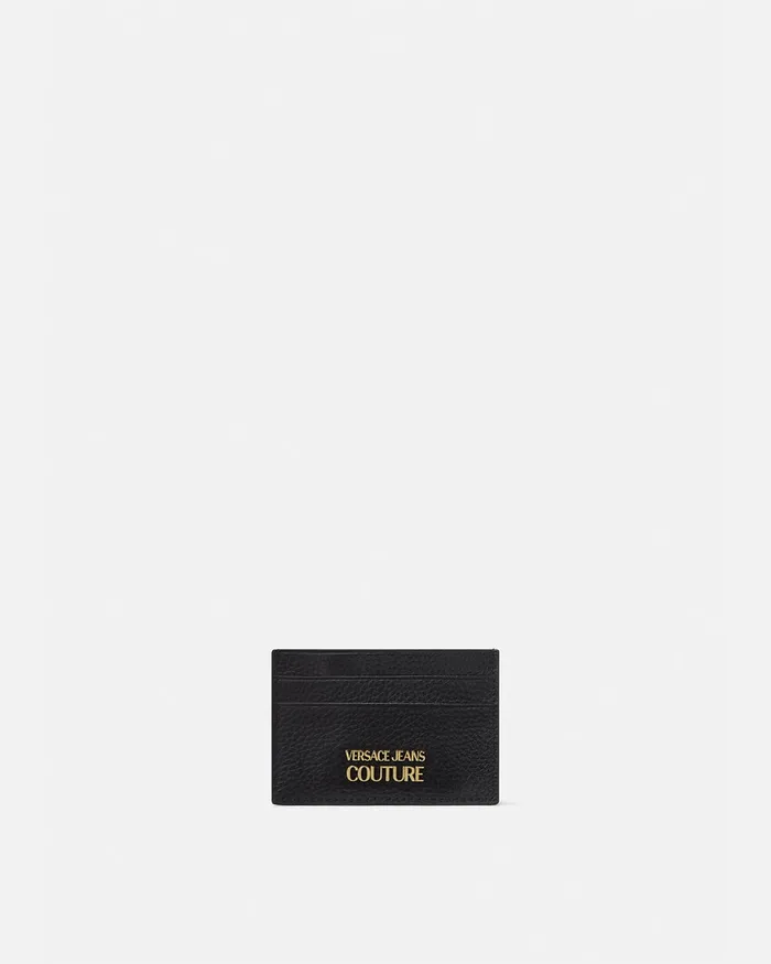 Versace Logo Card Holder Blackprint Men Jeans Couture