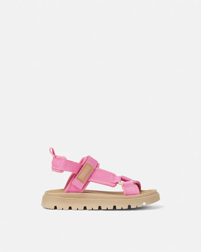 Versace Logo Sandals Pink Kids Bags and Accessories