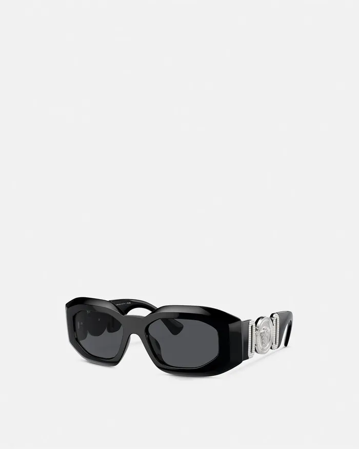 Versace Maxi Medusa Biggie Sunglasses Blacksilver MenWomen Sunglasses