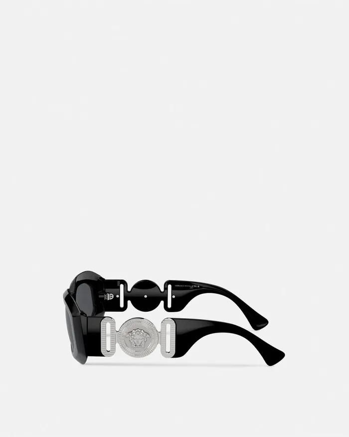 Versace Maxi Medusa Biggie Sunglasses Blacksilver MenWomen Sunglasses