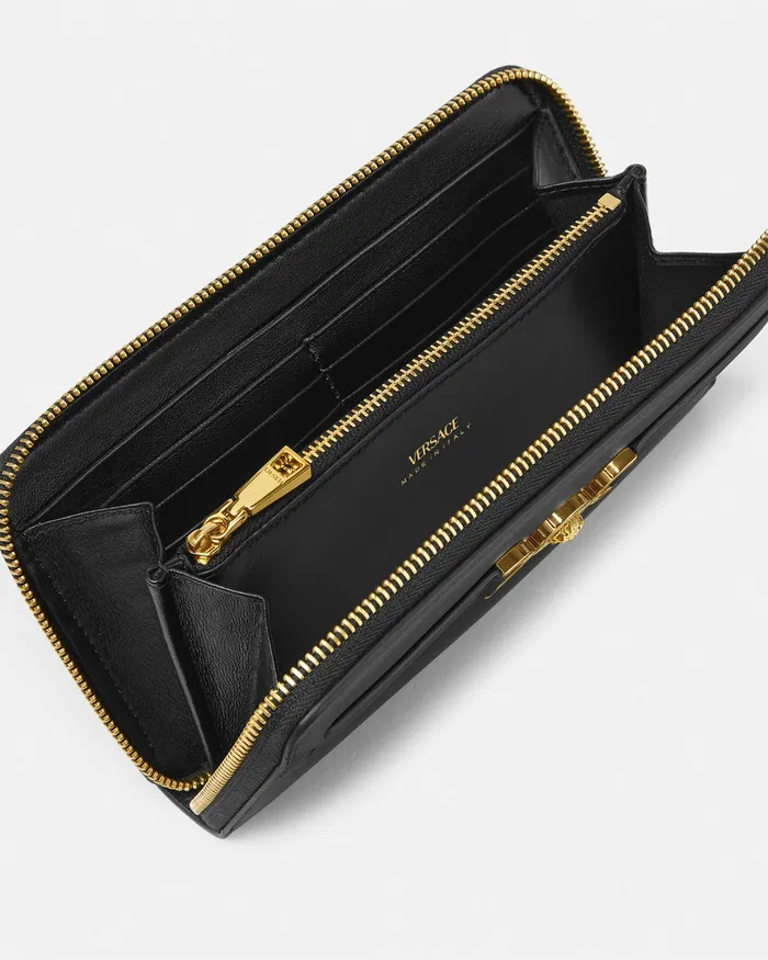 Versace Medusa 03995 Long Wallet Blackgold Women Wallets