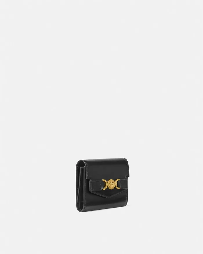 Versace Medusa 03995 Trifold Wallet Blackgold Women Wallets