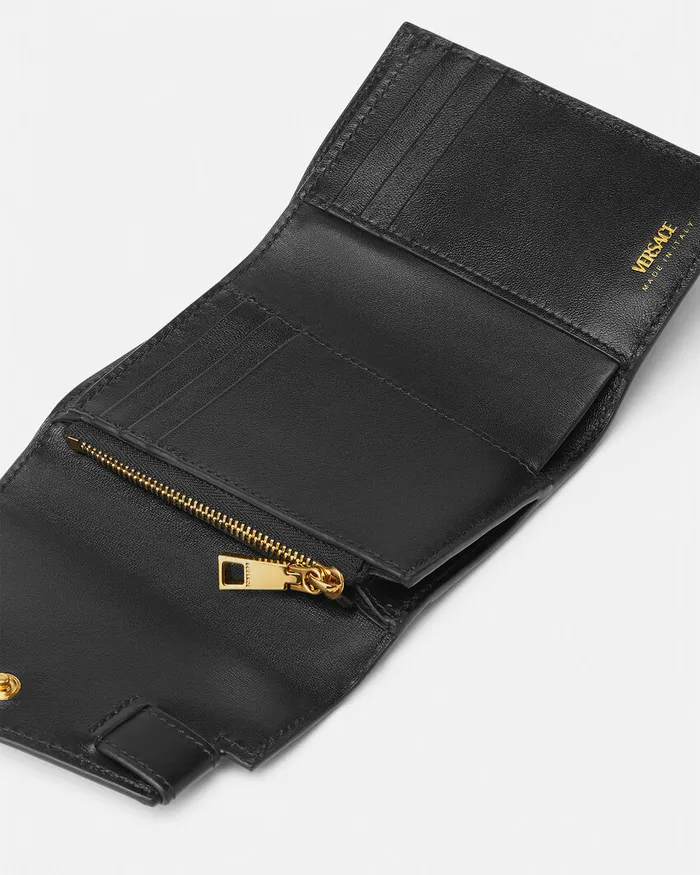 Versace Medusa 03995 Trifold Wallet Blackgold Women Wallets