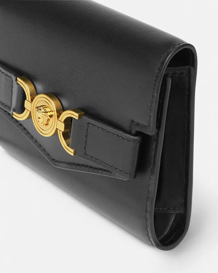 Versace Medusa 03995 Trifold Wallet Blackgold Women Wallets