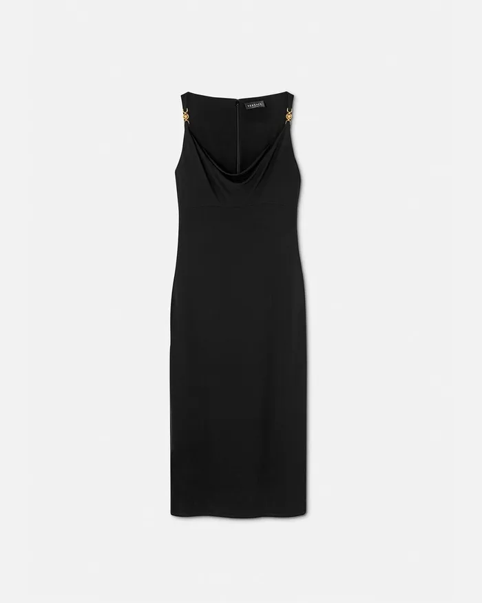 Versace Medusa Midi Dress Black Women Dresses
