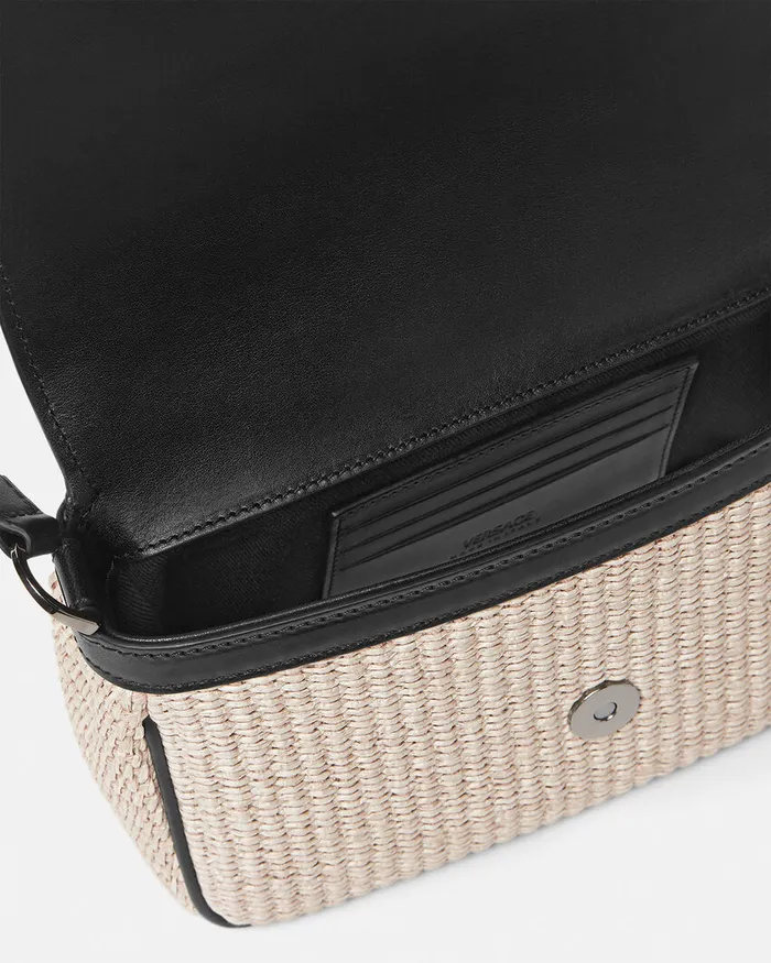Versace Milano Raffia Crossbody Bag Beige MenWomen Crossbody and Messengers