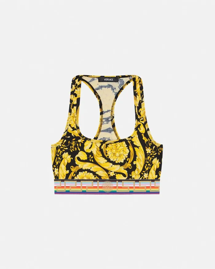 Versace Pride Barocco Scoop Bralette Blackprint Women Bras and Briefs