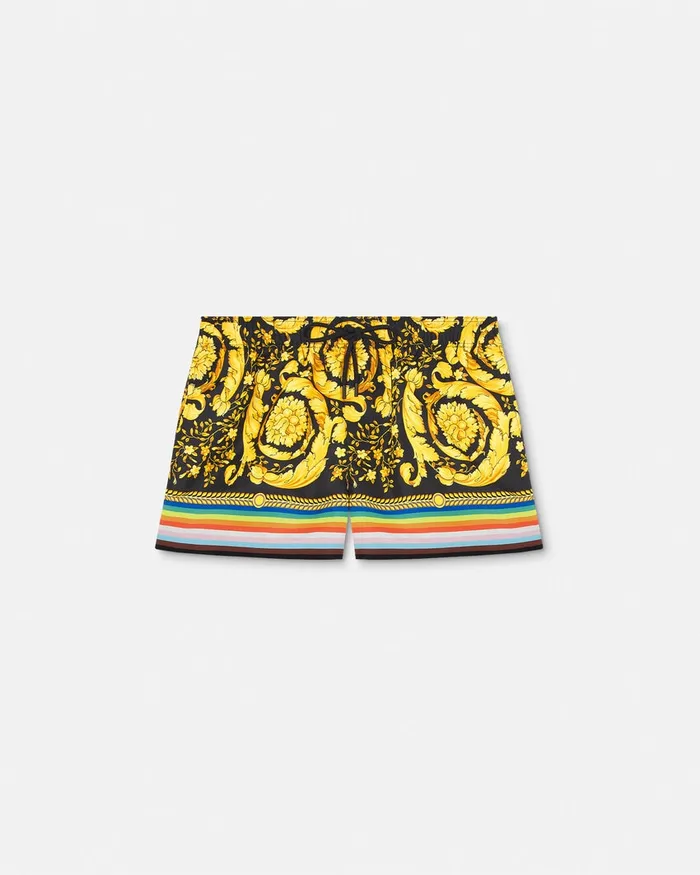 Versace Pride Barocco Swim Shorts Blackprint Men Swimwear