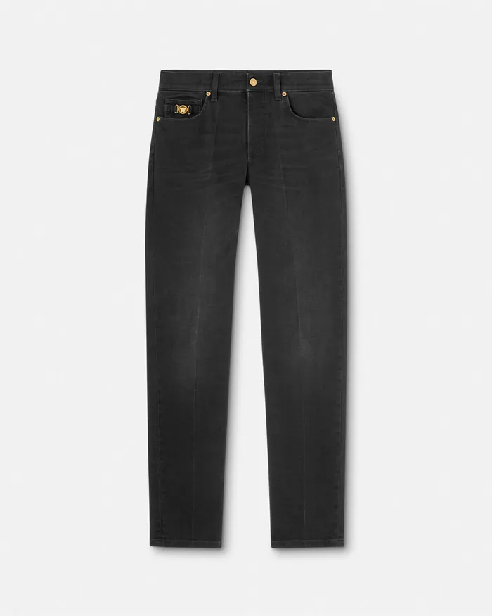 Versace SlimFit Jeans Black Men Pants and Shorts
