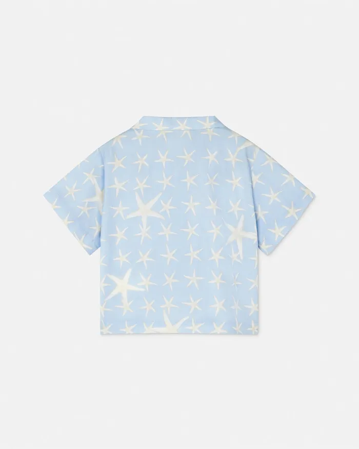 Versace Stella Marina Baby Shirt Light Blue Kids Shirts and Tshirts