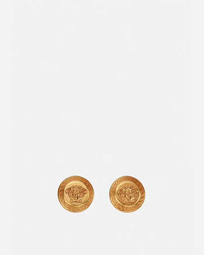 Versace Tribute Stud Earrings Gold MenWomen Earrings