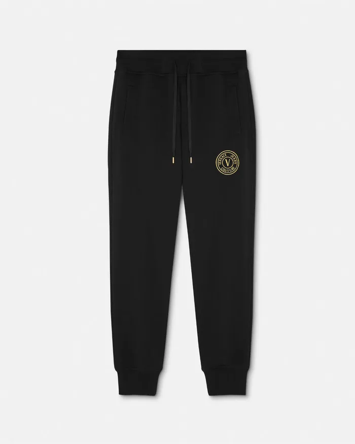 Versace VEmblem Sweatpants Blackgold Men Jeans Couture