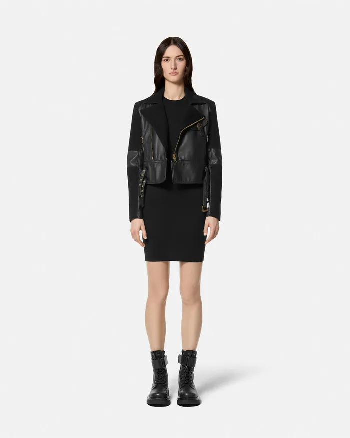 Versace VEmblem TShirt Dress Blackgold Women Jeans Couture