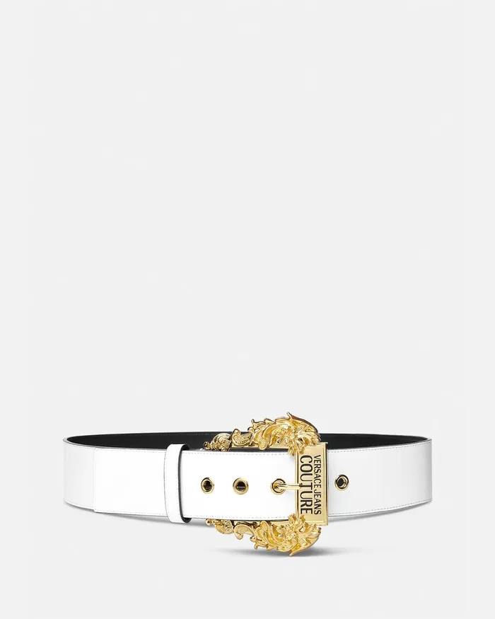 Versace Wide Couture1 Belt Whiteprint Women Jeans Couture
