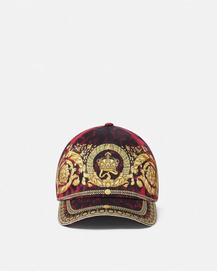 Versace Wild Barocco Baseball Cap Printred WomenMen Hats and Caps