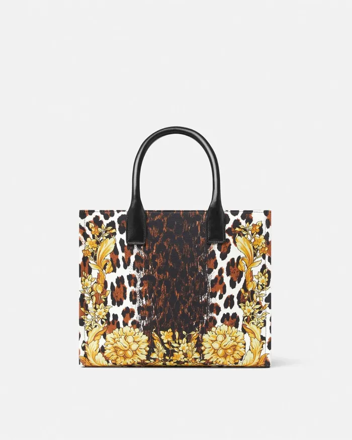 Versace Wild Barocco Canvas Small Tote Bag Print Women Totes