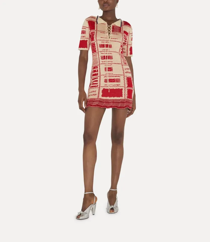 Vivienne Westwood Dresses Women Checked Dress Beigered