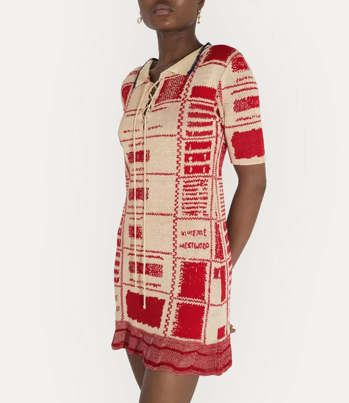 Vivienne Westwood Dresses Women Checked Dress Beigered