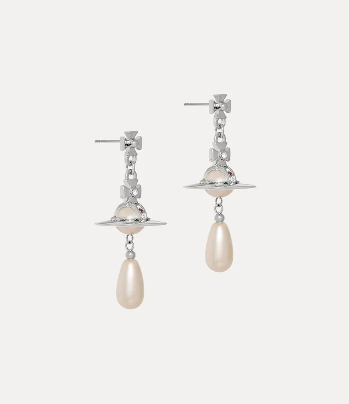 Vivienne Westwood Earrings Women Pearl Drop Earrings Platinumpearlmulti