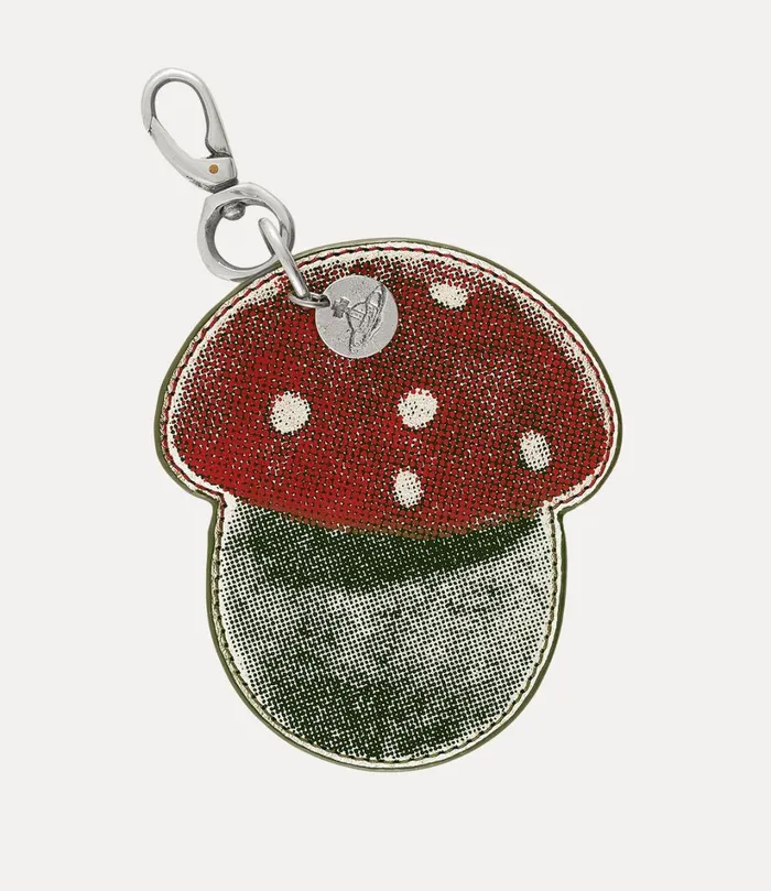 Vivienne Westwood Keyrings WomenMen Mushroom Charm Greyred
