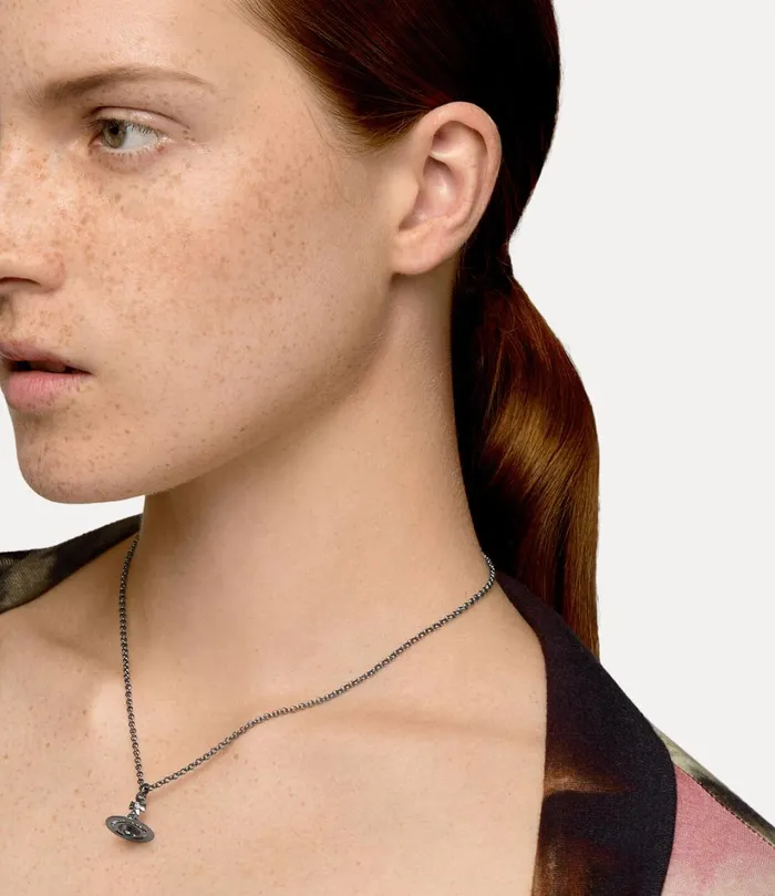 Vivienne Westwood Necklaces Women New Petite Orb Pendant Necklace Ruthenium