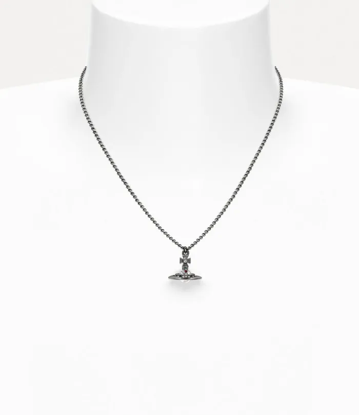 Vivienne Westwood Necklaces Women New Petite Orb Pendant Necklace Ruthenium