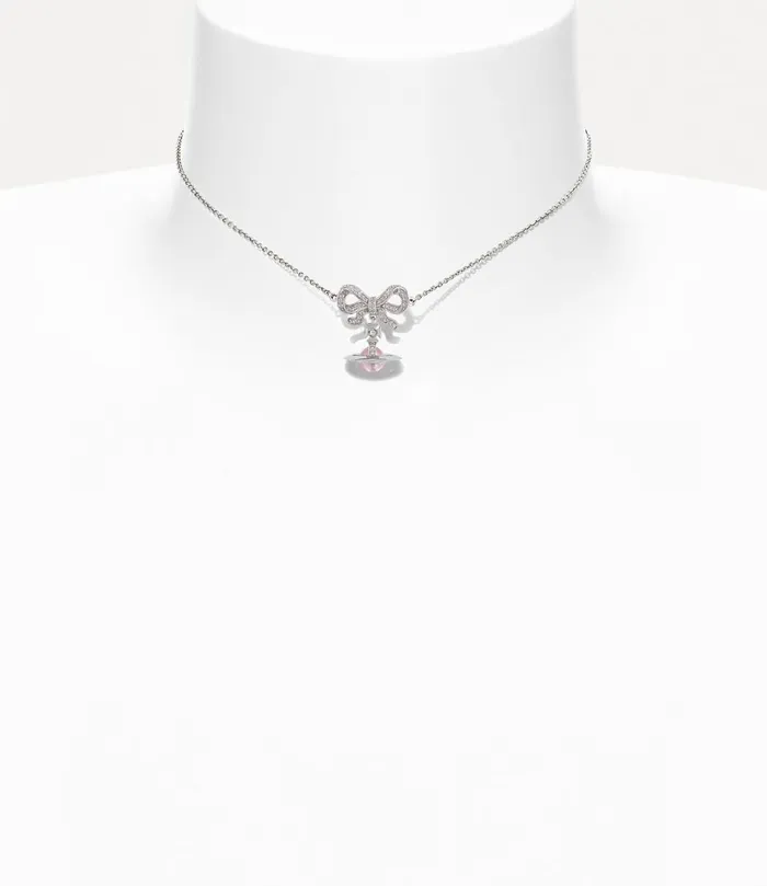 Vivienne Westwood Necklaces Women Octavie Choker Platinum Pink Pink Cz